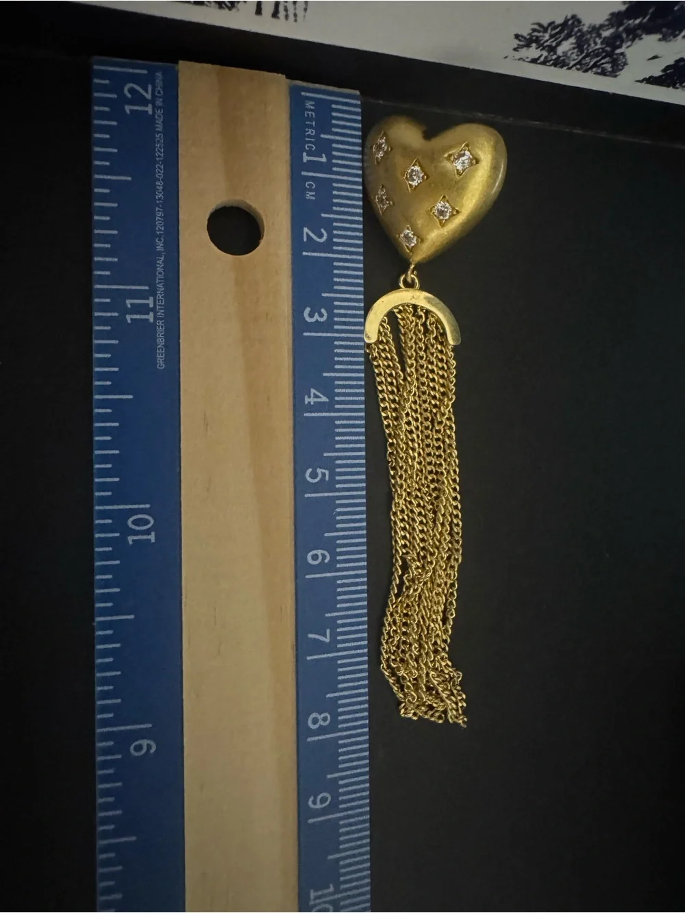 kate spade Gold Heart Tassel Drop Earrings